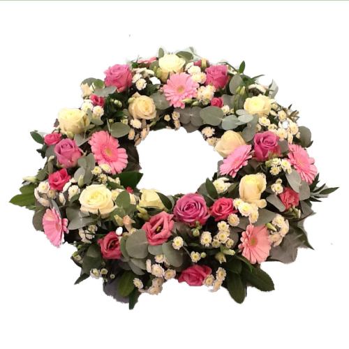 Wreath ~ Classic Pink Wreath Local Delivery