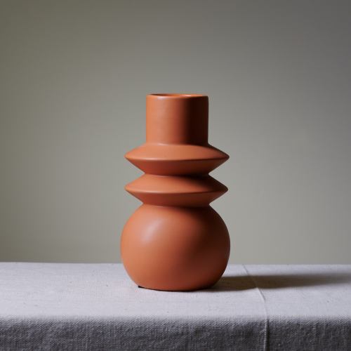 Vases ~ Terracotta Sculptured Vase